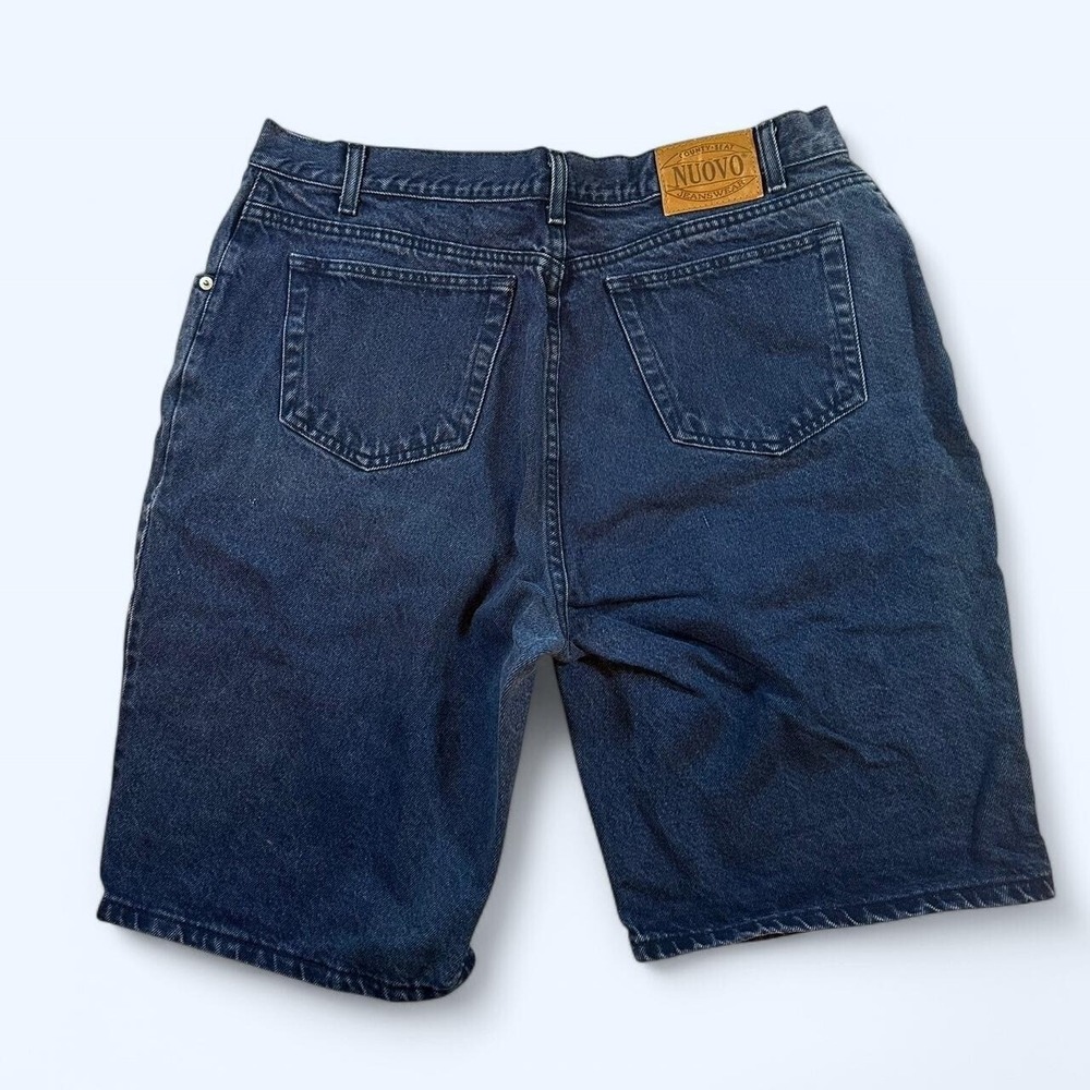 Vintage 90s Denim Jean Shorts - Durable 90s Jean Denim Shorts Dark Blue Jorts